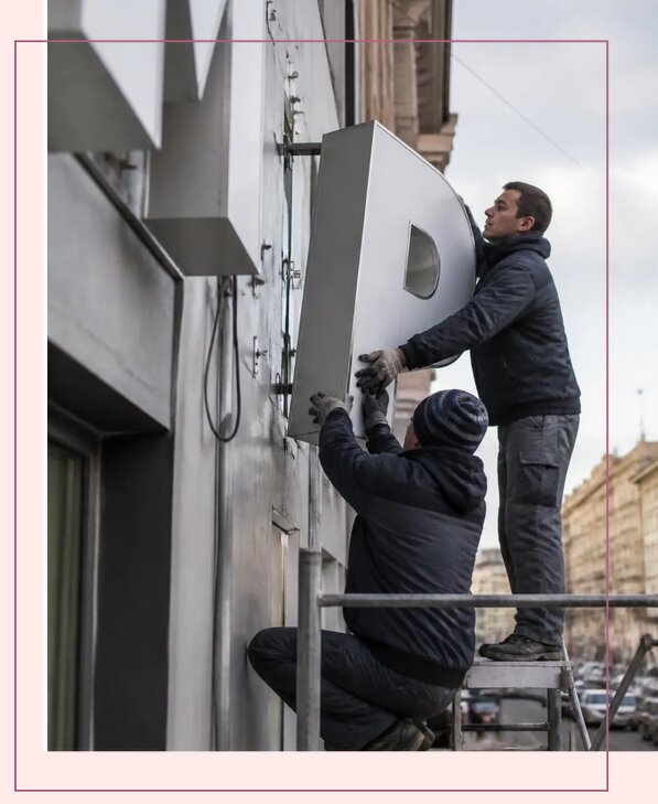 Изготовление и монтаж больших объемных букв в Верхней Пышме